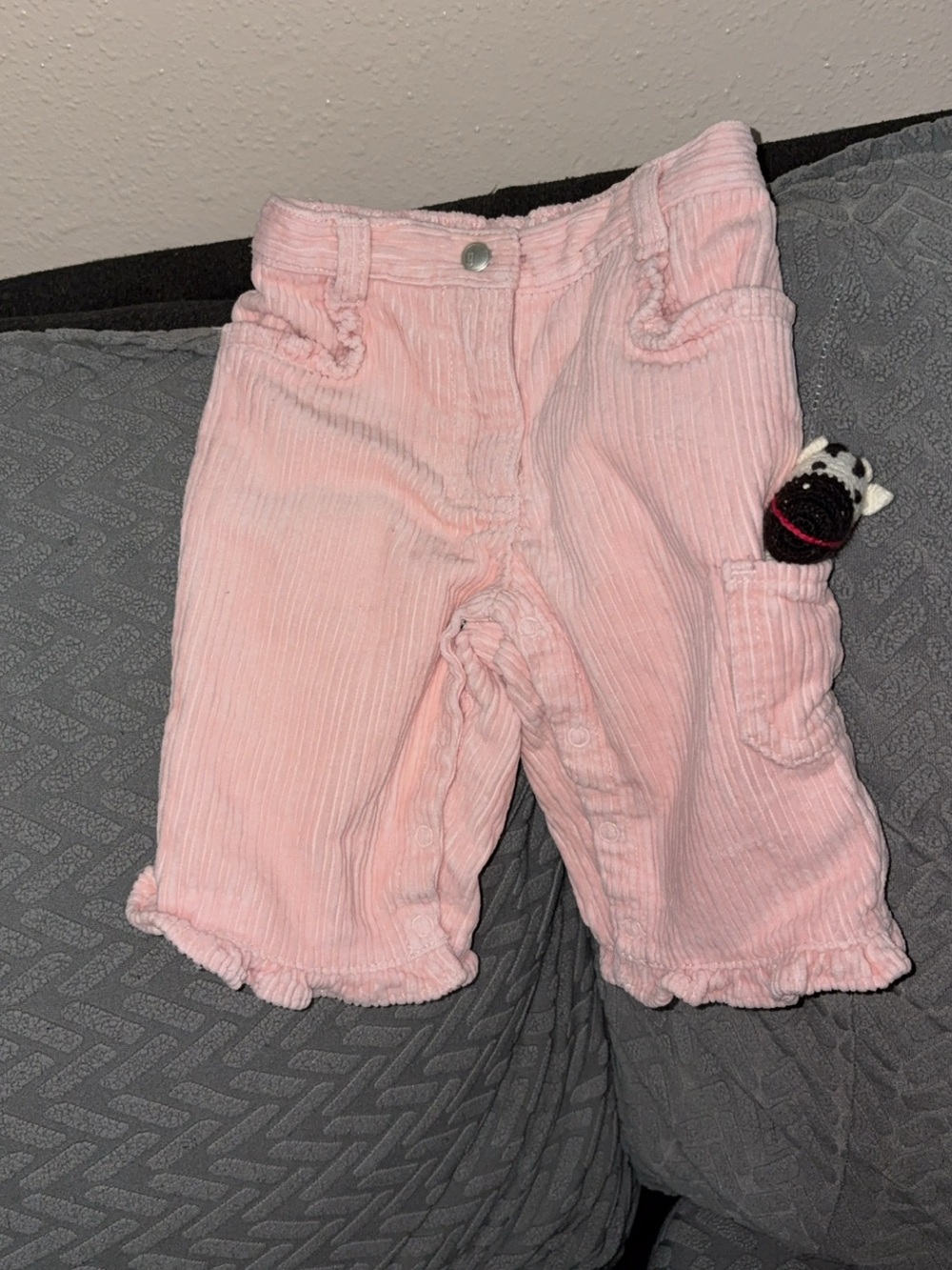 Gymboree Light Pink Corduroy Shorts with Ruffle Hem